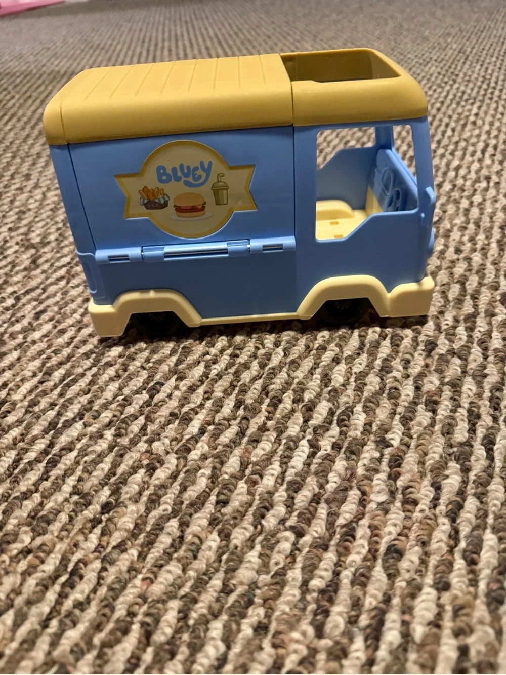 Blue and Yellow Kids Play Food Truck Toy by